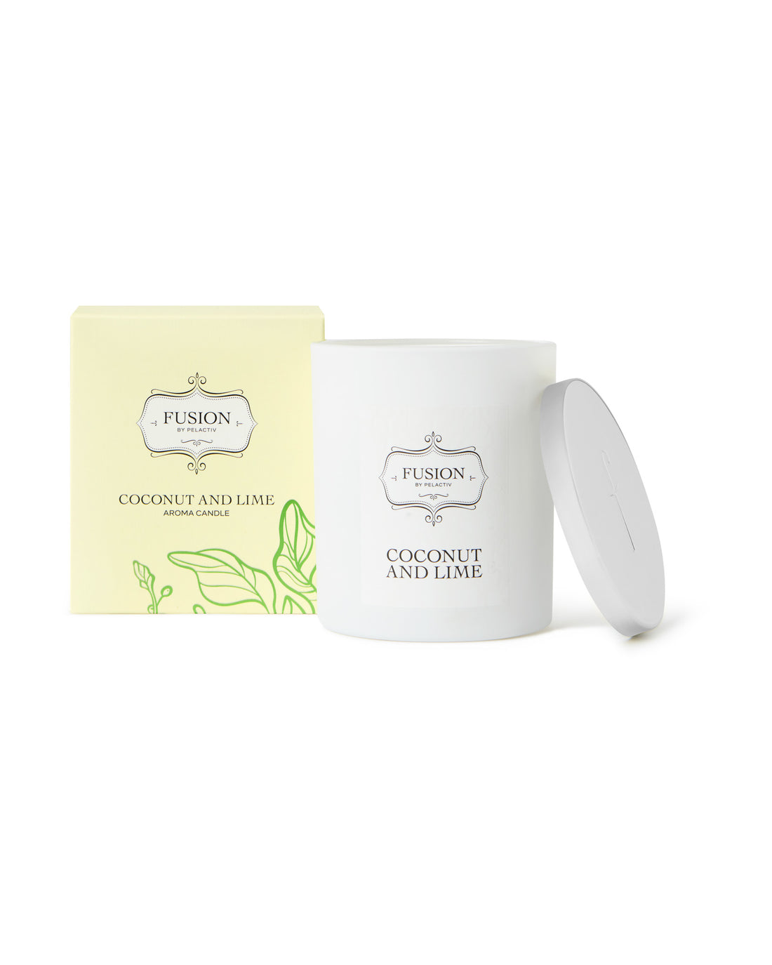 Fusion White Jar Coconut and Lime Soy Candle