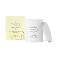 Fusion White Jar Coconut and Lime Soy Candle