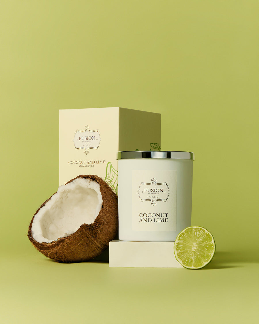 coconut and palm wax blend Coconut and Lime Candle - Soy and Coconut Wax Blend