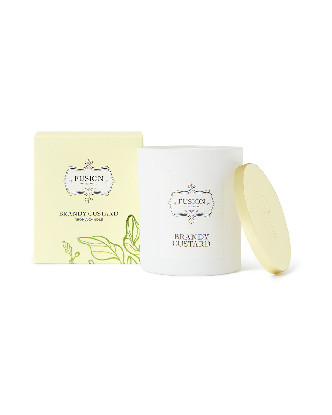 Fusion White Jar Brandy Custard Soy Candle