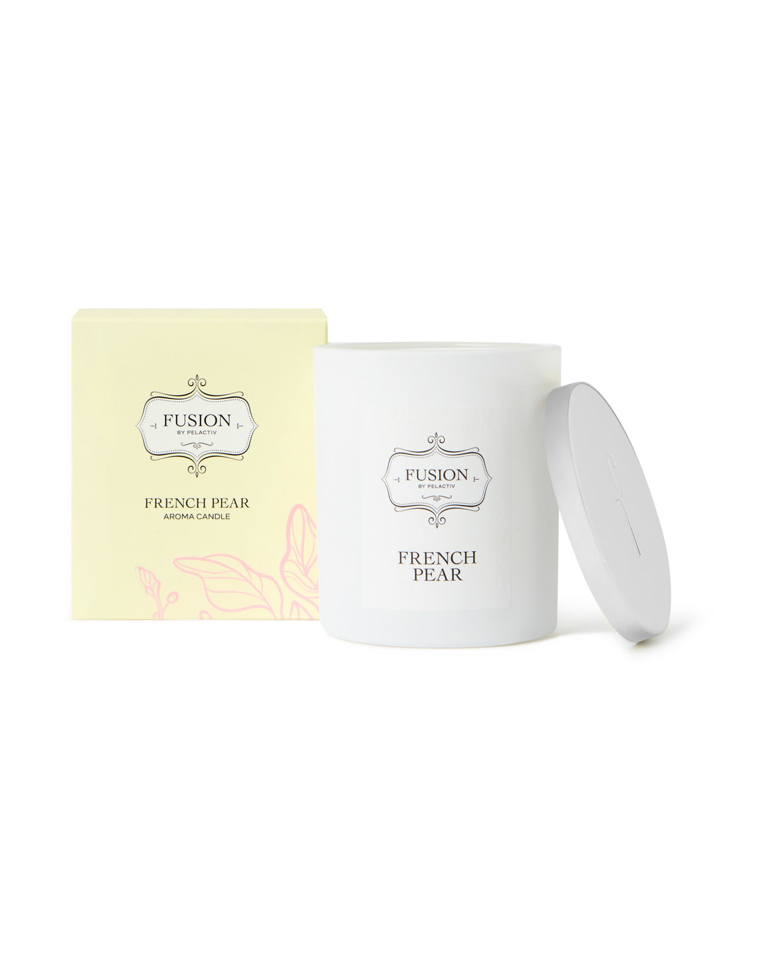 Fusion White Jar French Pear Soy Candle