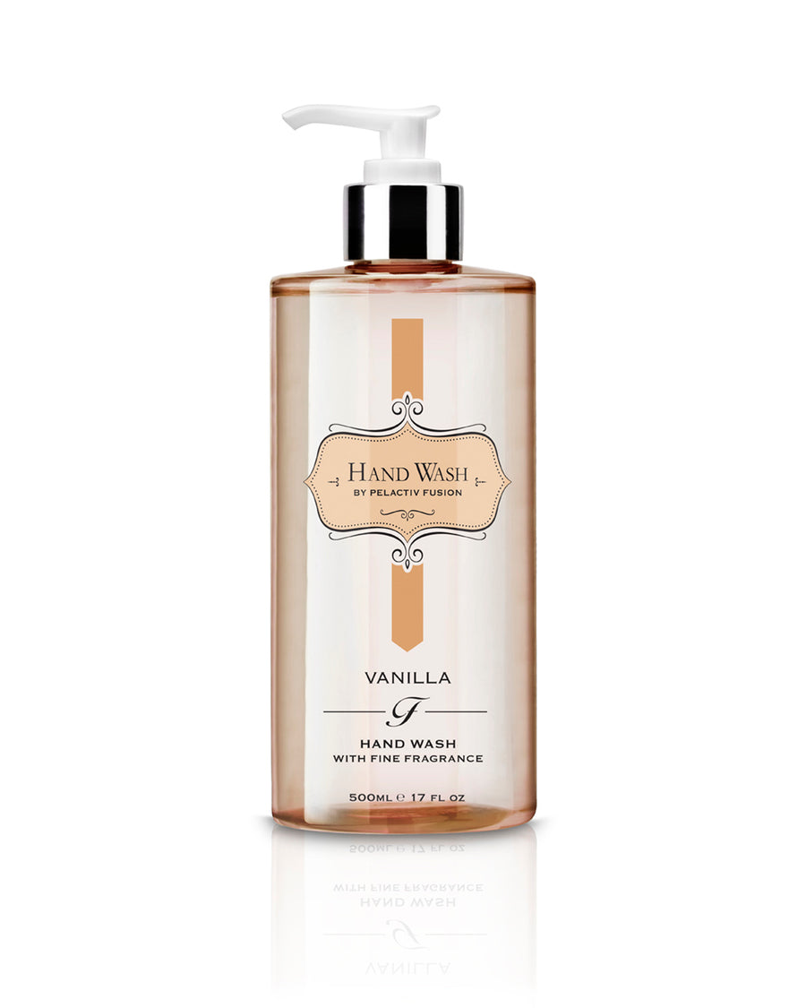Fusion Vanilla Hand Wash in a Clear Bottle