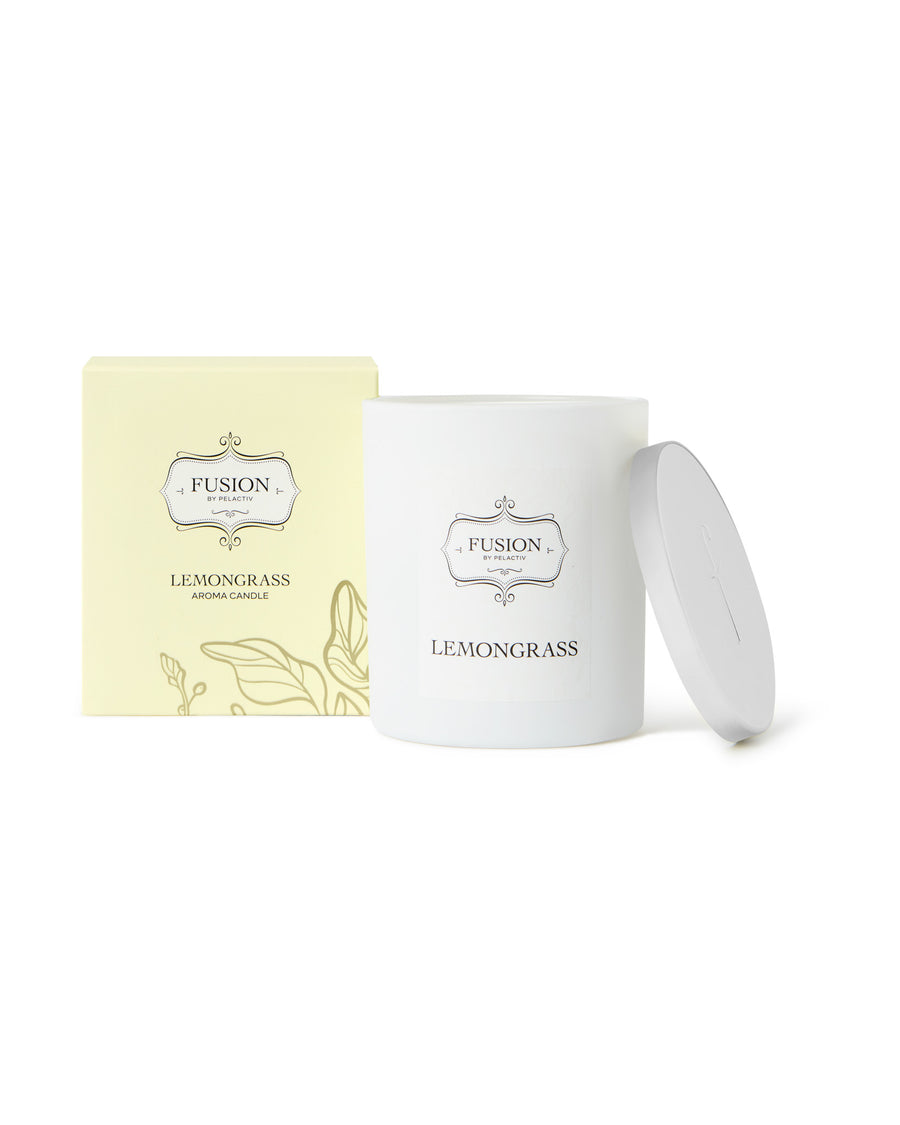 Fusion White Jar Lemongrass Soy Candle