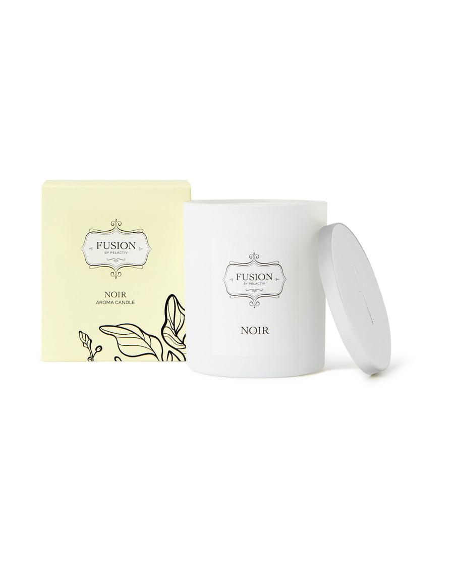 Fusion White Jar Noir Soy Candle