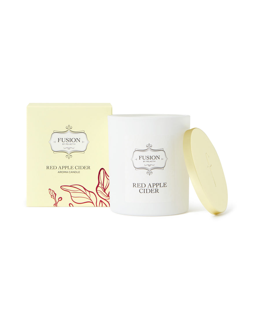 Fusion White Jar Red Apple Cider Soy Candle